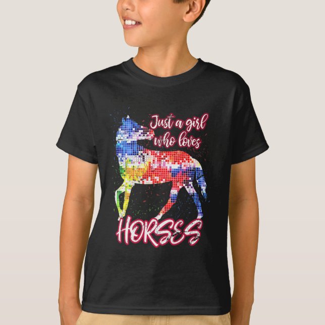 Camiseta Cavalos-animais cavaleiros equestres (Frente)