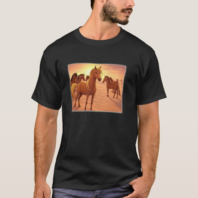 Camiseta Cavalos Árabes (Frente)
