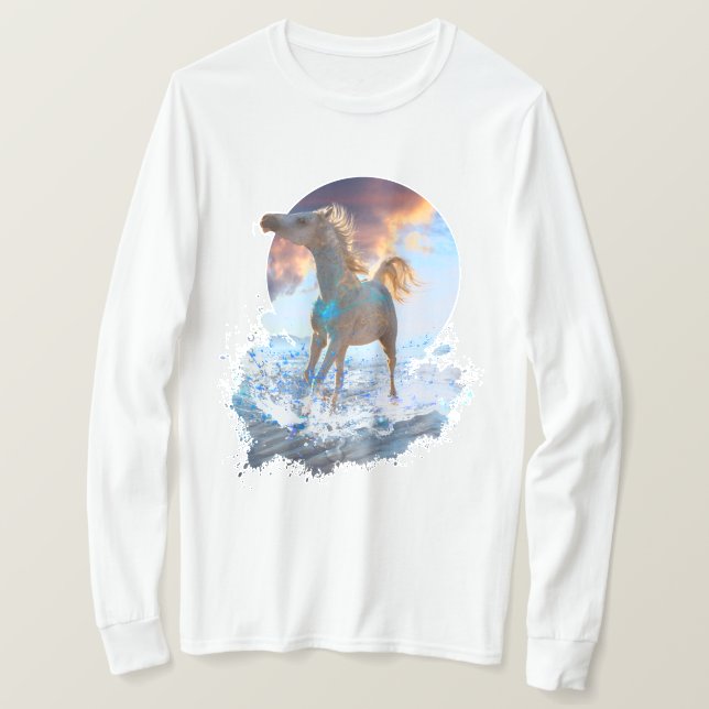 CAMISETA CAVALOS ÁRABES DA ILHA STELLAR (Frente do Design)
