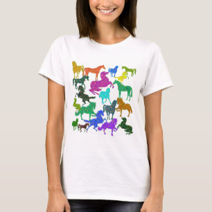 Camiseta Cavalos Arco-Íris - "Dotty sobre Cavalos!"