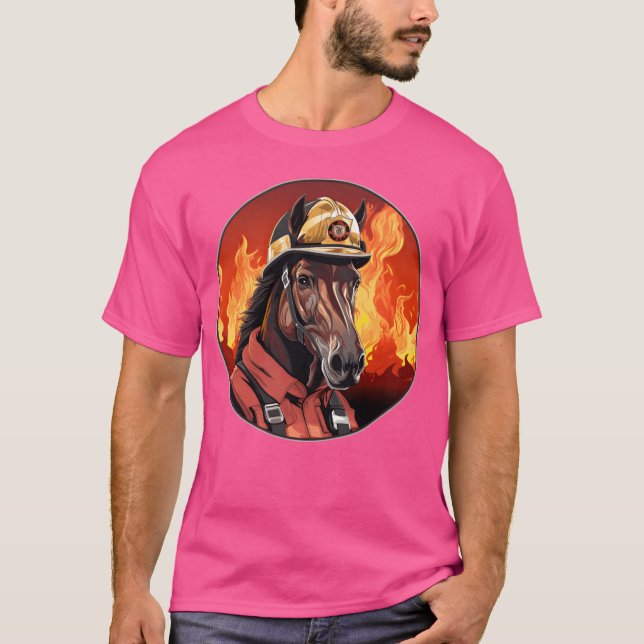 Camiseta Cavalos Bombeiro Cavaleiro-Bombeiro (Frente)