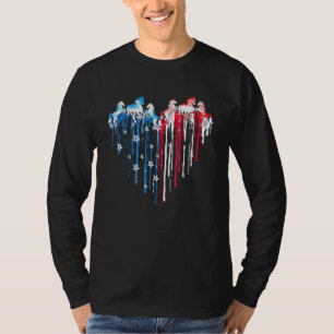 Camiseta Cavalos Cardíaco Bandeira Americana 4º De Julho Pa