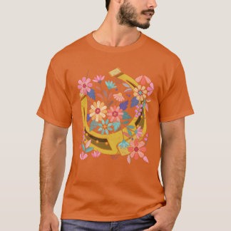 Camiseta Cavalos cavalgando flores bonito de presente amigo