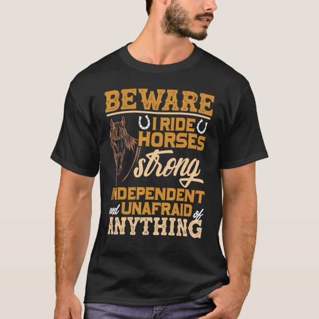 Camiseta Cavalos Cavalos e Corridas de Cavalos (Frente)
