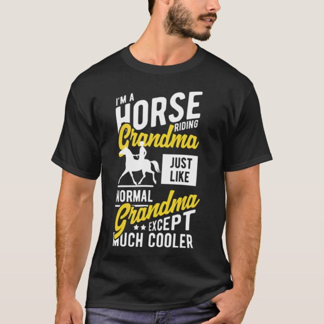 Camiseta Cavalos Cavalos Engraçados Presente Fugindo Presen (Frente)