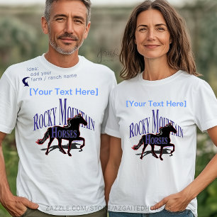 Camiseta Cavalos da montanha rochosa - personalize-o