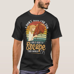 Camiseta Cavalos de Corrida para Fugir deste Mundo