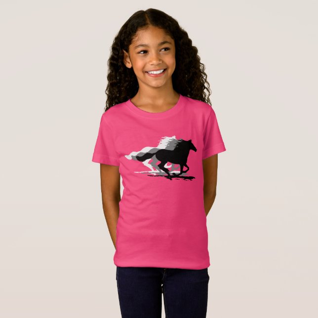 Camiseta Cavalos de galope (Frente Completa)