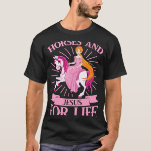 Camiseta Cavalos de Oração Cristã e Crentes em Deus Jesus K