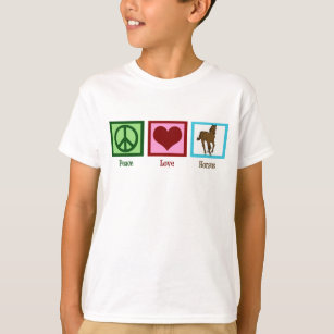 Camiseta Cavalos de Paz, Crianças de Cavalo Bonitos