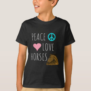Camiseta Cavalos de Paz e Amor Cavalos Andando Equestres