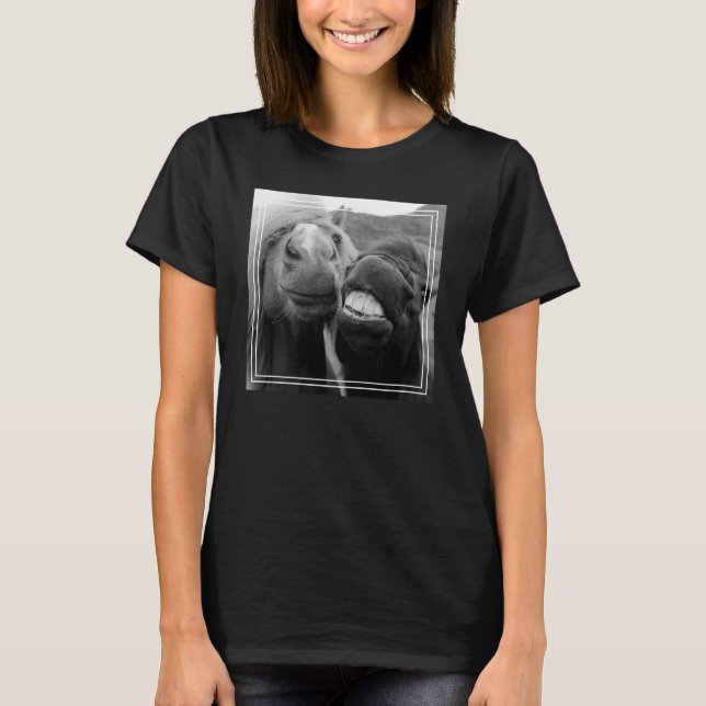 Camiseta Cavalos de sorriso das imagens | de Getty (Frente)