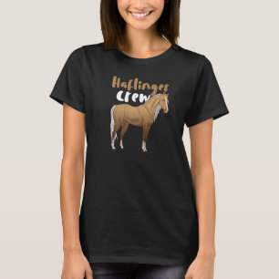 Camiseta Cavalos de Tripulação de Haflinger Andando Meninas