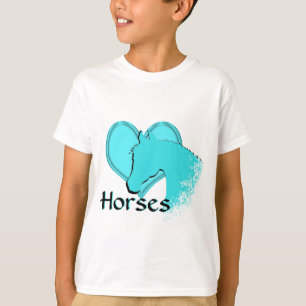 Camiseta Cavalos do Coração III (aqua)