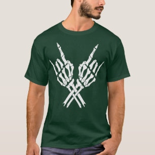 Camiseta Cavalos do Diabo Mãos do Esqueleto Fortes Rock Met