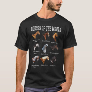 Camiseta Cavalos Do Mundo Animais Amam A Equitação