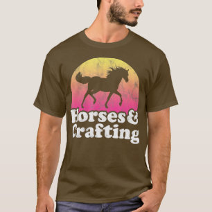Camiseta Cavalos e Artesanato Mulheres ou Artesanatos de Ca