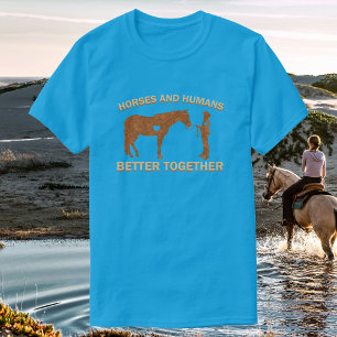 Camiseta Cavalos e humanos, melhores juntos   Cowgirl