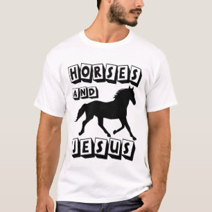 Camiseta Cavalos E Jesus Cristão Cavalos Lindos Equestre