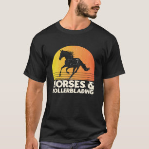 Camiseta Cavalos E Patins em Linha