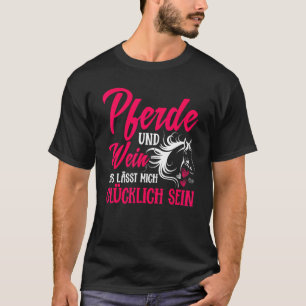 Camiseta Cavalos E Vinho Que Me Faz Feliz Cavaleiro