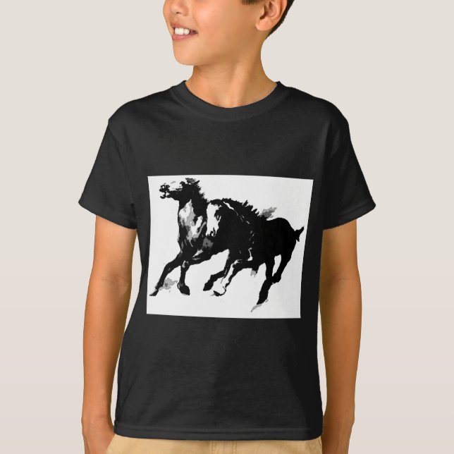 Camiseta Cavalos em Execução (Frente)