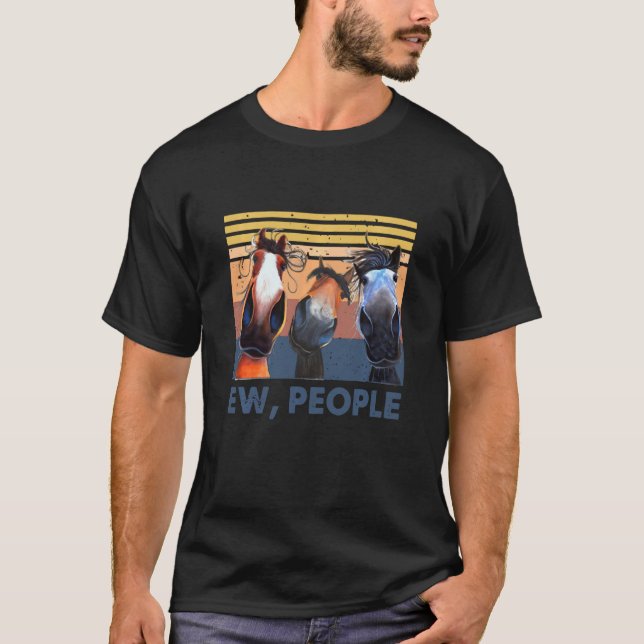 Camiseta Cavalos Ew Pessoas Cavalo Animal (Frente)