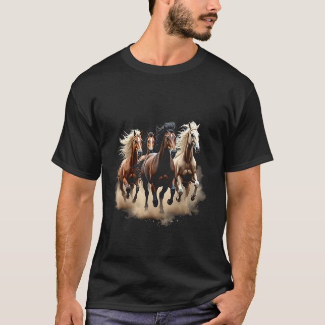 Camiseta Cavalos Galopando (Frente)