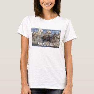 Camiseta Cavalos galopando na água T-Shirt