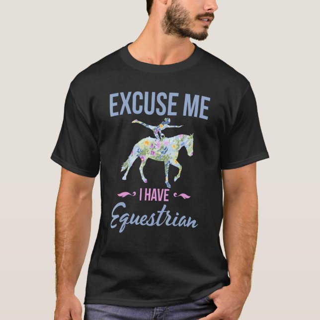 Camiseta Cavalos Ginastas Para Meninas Ginastas de Cavalos (Frente)