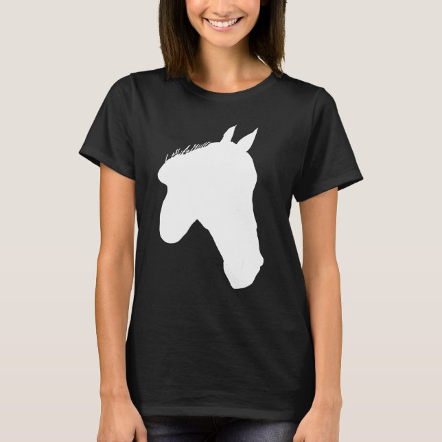 Camiseta Cavalos Impressão Motif Andando Silhouette Childre (Frente)