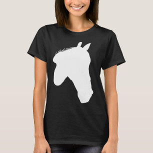 Camiseta Cavalos Impressão Motif Andando Silhouette Childre