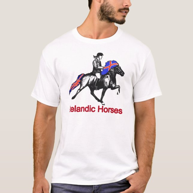 Camiseta Cavalos islandêses (Frente)