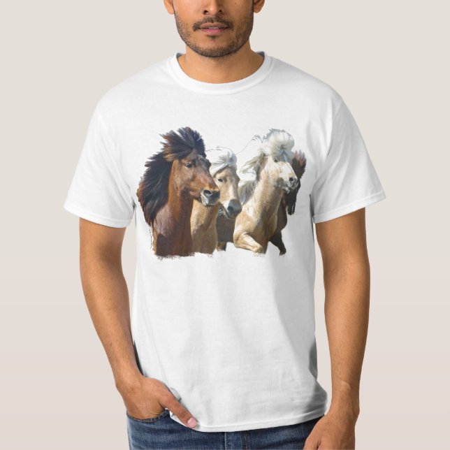 Camiseta Cavalos islandêses (Frente)