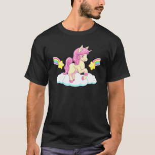 Camiseta Cavalos Mágicos Cantos do Arco Arco-Íris Coloridos