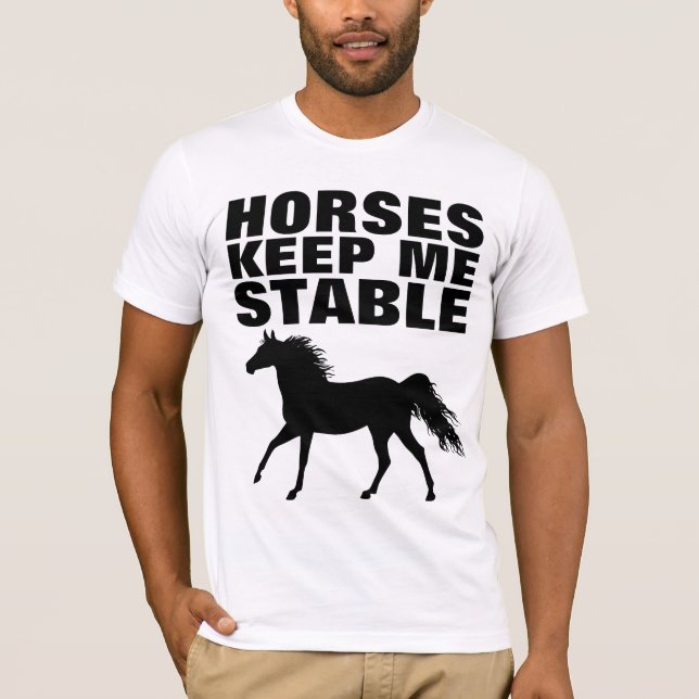CAMISETA CAVALOS MANTÊM-ME ESTÁVEL (Frente)