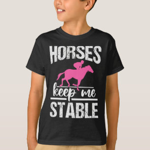 Camiseta Cavalos Mantenham-Me Estável Rapariga De Cavalo