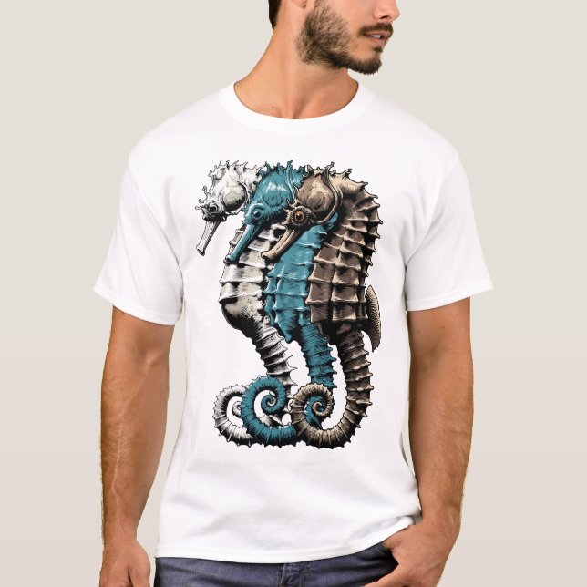 Camiseta cavalos-marinhos (Frente)