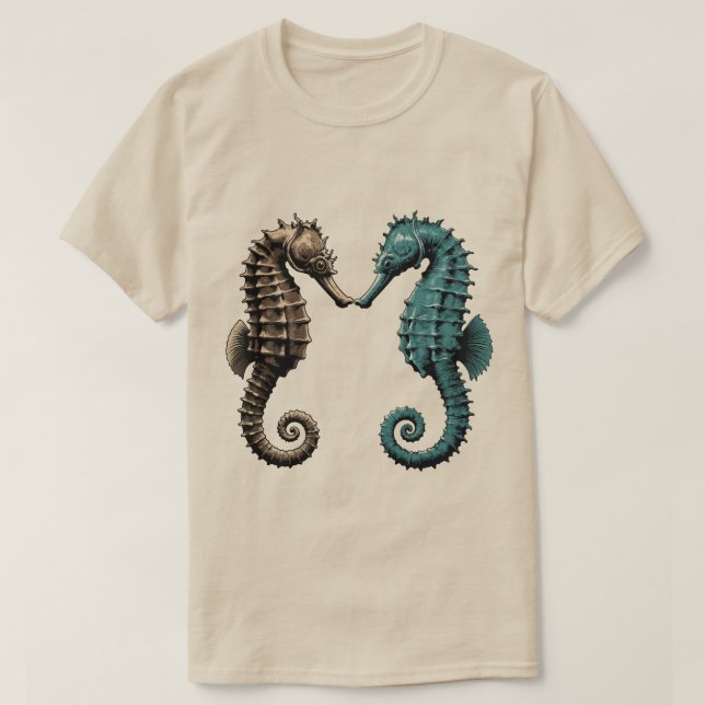 Camiseta Cavalos-marinhos  (Frente do Design)