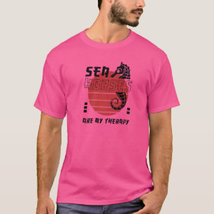 Camiseta Cavalos-Marinhos Como Terapia Animal Marinho Fofo 