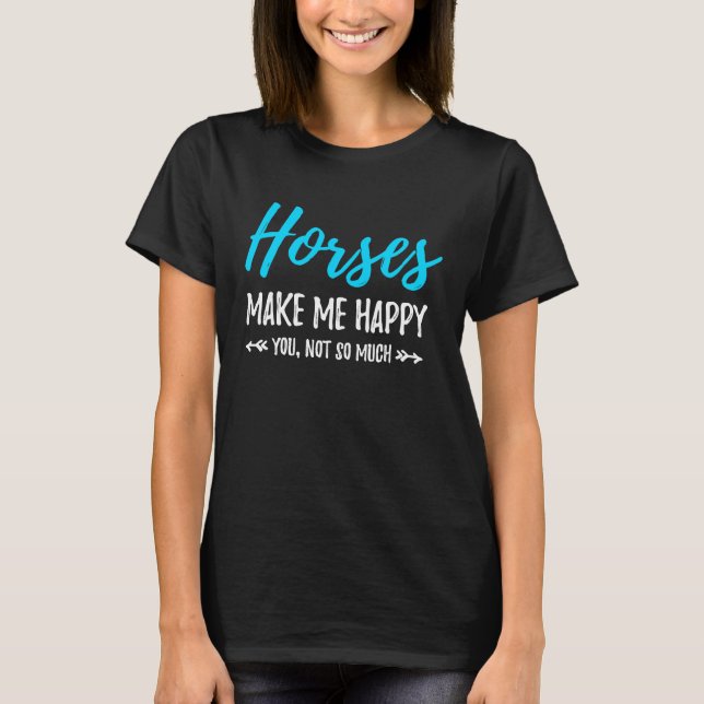 Camiseta Cavalos Me Fazem Feliz  Equestre (Frente)