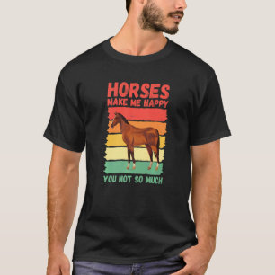 Camiseta Cavalos Me Fazem Feliz Não Tanto