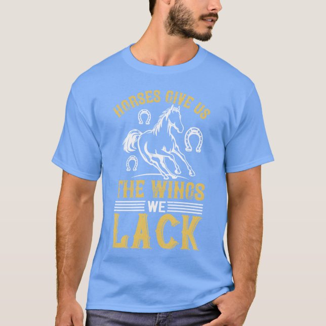 Camiseta Cavalos Nos Dão Asas Nós Não Temos Retrato (Frente)