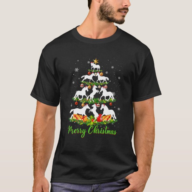 Camiseta Cavalos - Presente de X-Mas do térreo de Natal (Frente)