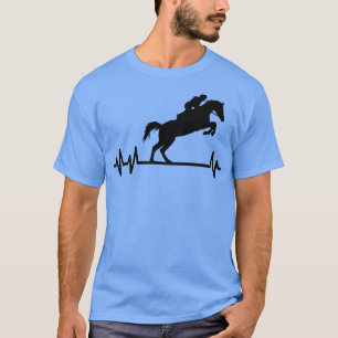 Camiseta Cavalos Pulso Pulso Pulso Cardíaco Equestre