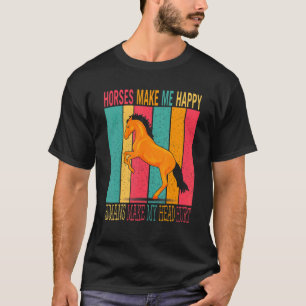 Camiseta Cavalos Retro Vintage Fazem Humanos Felizes Fazem