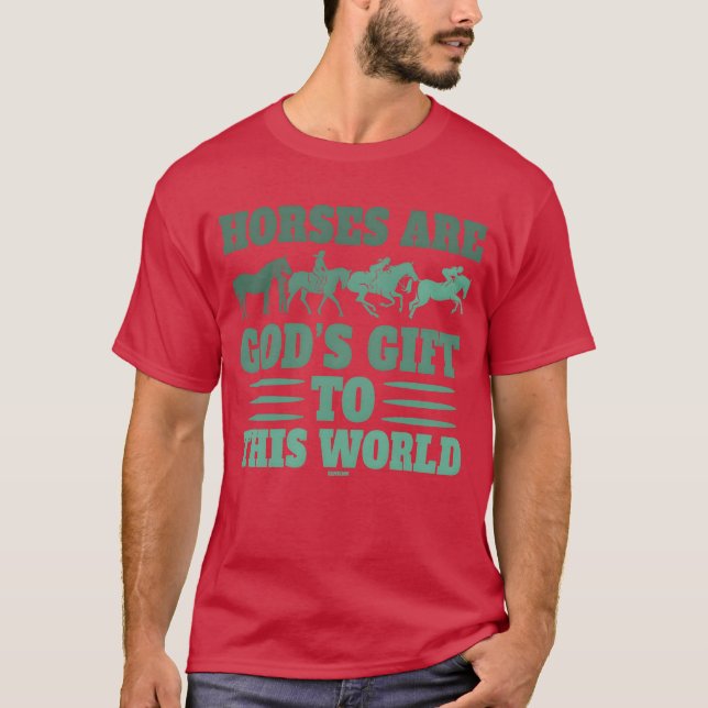 Camiseta Cavalos são um presente dos deuses dizendo amigos (Frente)