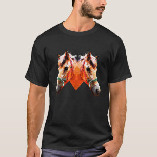 Camiseta Cavalos Sarcásticos Coloridos Gráfico 1