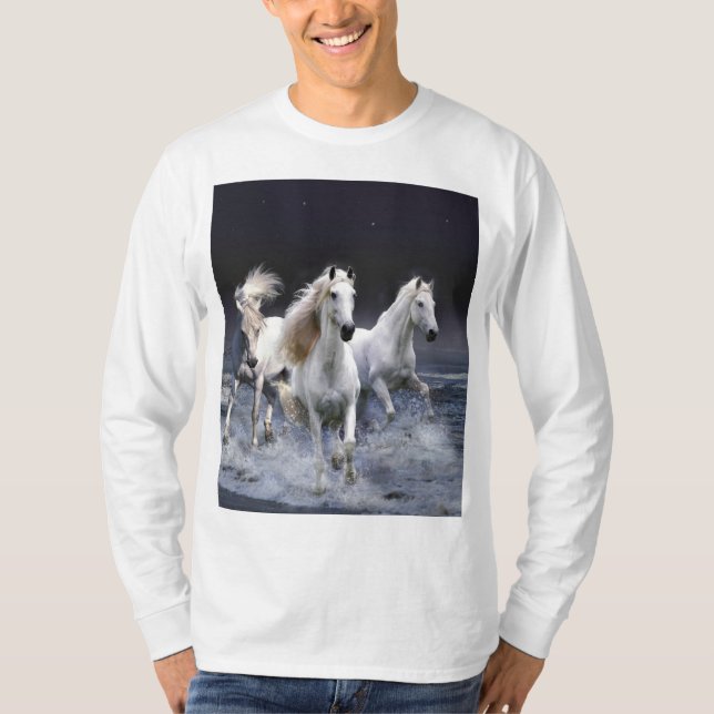 Camiseta Cavalos travesseiros decorativos (Frente)