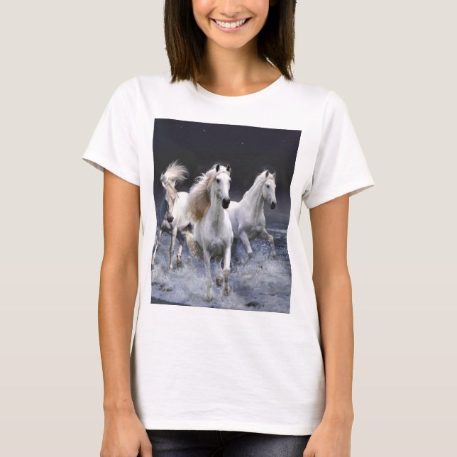 Camiseta Cavalos travesseiros decorativos (Frente)